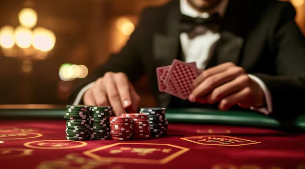 wahanatogel Speed Baccarat live dealer studio with multi-camera broadcast and card tables